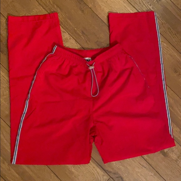 Vital Pants - Red Athletic Jogging Jogger Workout Pants